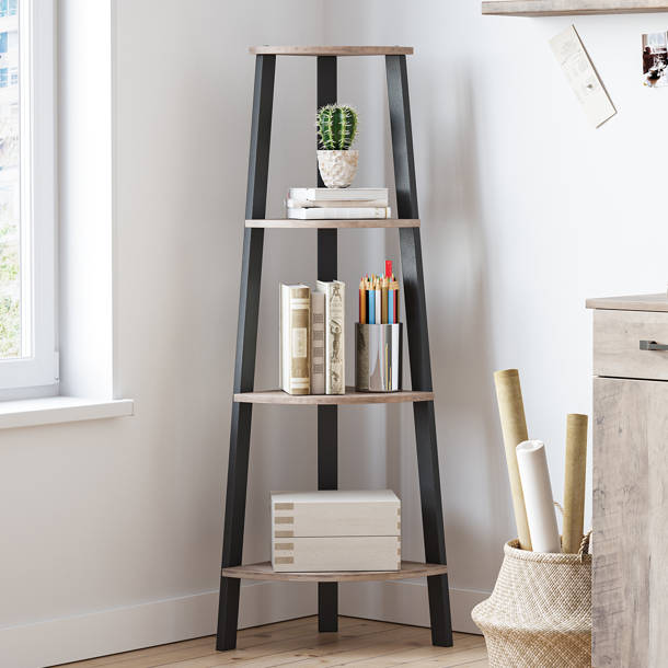 Union Rustic Mel Corner Bookcase & Reviews Wayfair Canada